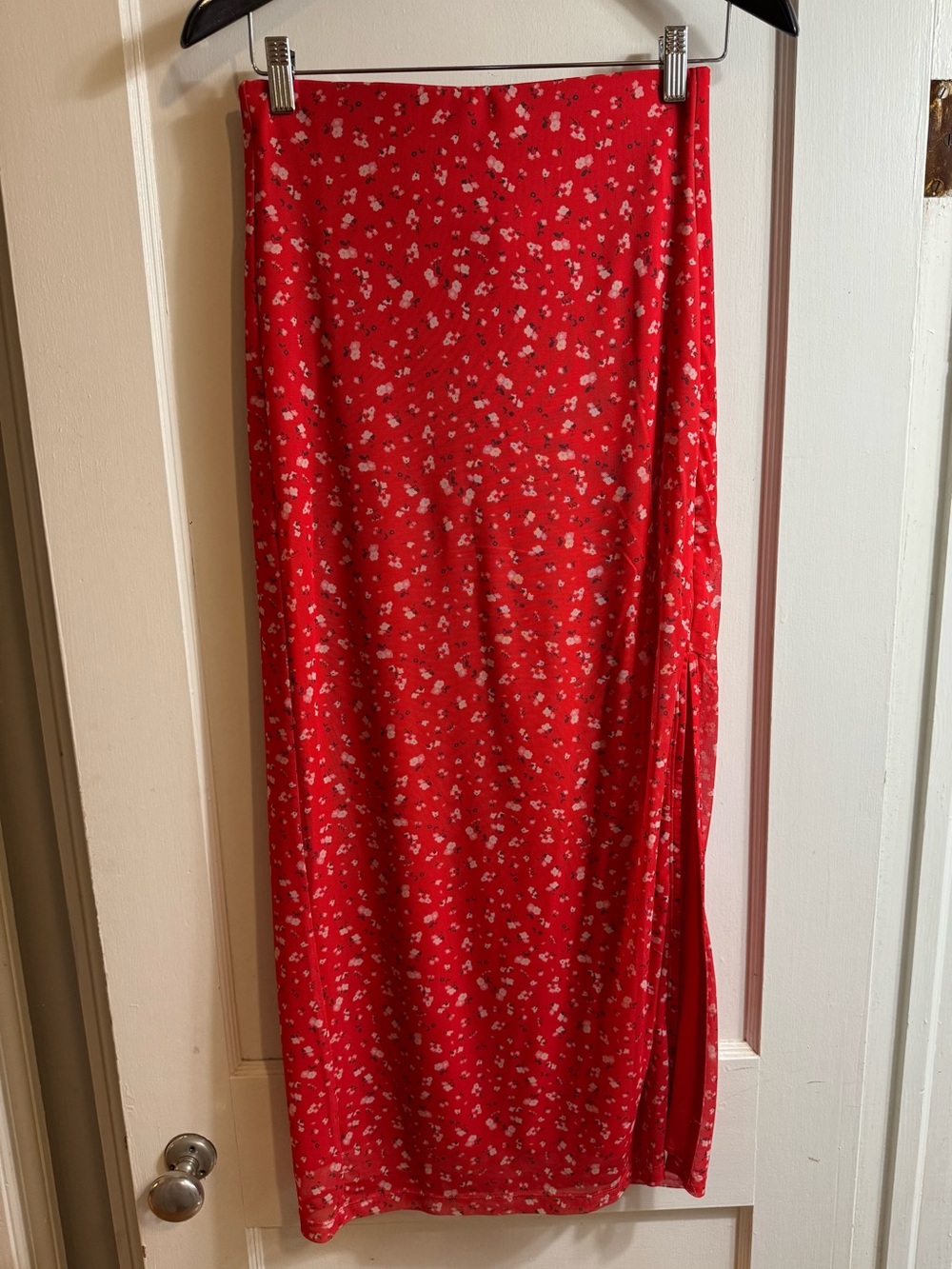 Free People Red Floral Maxi Skirt - Women's